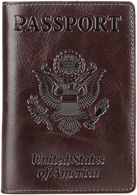 Shvigel Leather Passport Cover - Holder - for Men & Women - Passport Case