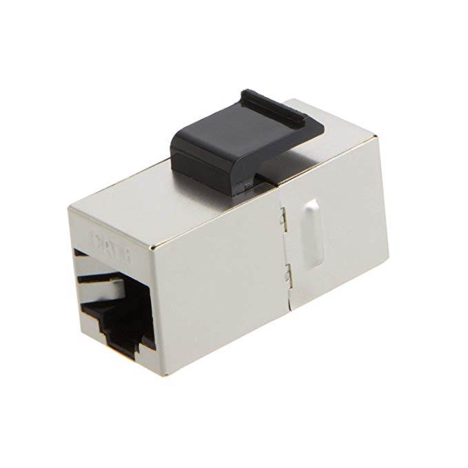 RJ45 Keystone Jack,CableCreation Cat6 Shielded Inline Modular Coupler with Latch,8P8C Connectors Ethernet LAN Network Cable Extender Adapter Female to Female