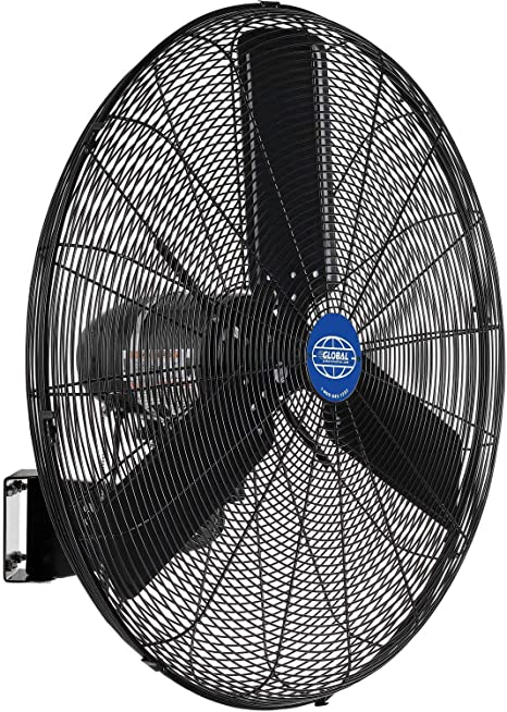 Outdoor Oscillating Wall Mounted Fan, 30" Diameter, 3/10hp, 8400cfm