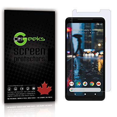 Google Pixel 2 Tempered Glass Screen Protector - Crystal Clear Toughened Glass Screen Protector with - CitiGeeks Retail Package