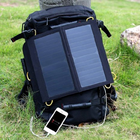 Levin Sol-Wing 13W Ultra-slim Highest Efficiency Solar Panel Portable Solar Charger Compatible with GPS Units, iPhone, iPad, Samsung, LG, Nokia, Motorola, Blackberry, eReaders, Bluetooth Speakers, Gopro Cameras, Mp4, Mp5, Andriod Tablets & All Other 5V USB Devices