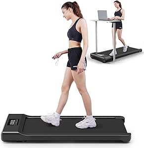 SupeRun Smart Walking Pad, 2 in 1 Under Desk Treadmill for Home with Remote or App Control LED Display, 2.5HP Quiet Walking Jogging Machine for Office Home Use 300Lbs Capacity