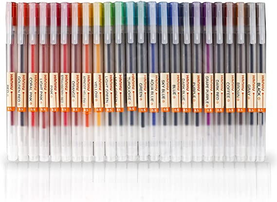 Premium Gel Ink Pen Fine Point Pens Ballpoint Pen 0.5mm for Japanese Office School Stationery Supply24 Packs