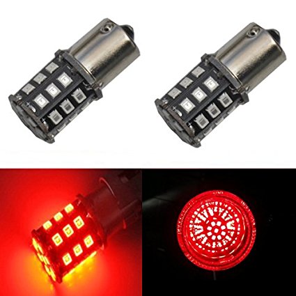 JDM ASTAR AX-2835 Chipsets 1156 1141 1073 7506 LED Bulbs for Brake Lights Tail lights Turn Signal, Brilliant Red