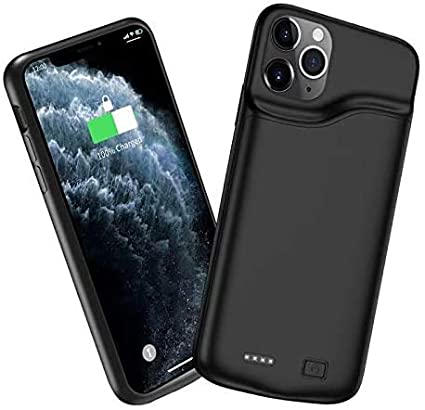 Battery Case for iPhone 11 Pro (5.8 Inch), YISHDA 6000mAh Portable Protective Charging Case Compatible with iPhone 11 Pro Rechargeable Extended Battery Charger Case Support Headphone (Black)