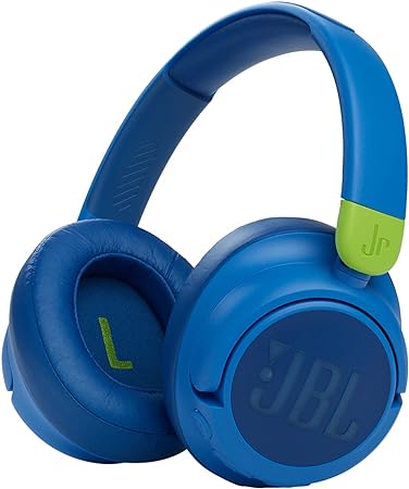 JBL JR 460NC - Wireless Over-Ear Noise Cancelling Kids Headphones, Up to 30 Hours of Playtime and JBL Safe Sound - Blue