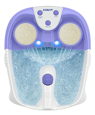 Conair Foot / Pedicure Spa with Waterfall, Lights and Bubbles; Purple - Amazon Exclusive