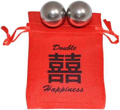 Double Happiness 1 Inch Solid Steel Baoding Balls