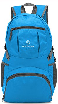 Earth Pak Backpack -Lightweight, Foldable, Durable Backpack for Hiking, Travel, Camping, Climbing, School - Day Pack & Carry On Backpack For Women, Men, Teens