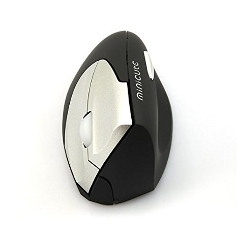 Minicute EZmouse2 2.4G Wireless Vertical Ergonomic Laser Mouse, 400 / 800 /1600DPI, 4 Buttons - right hand