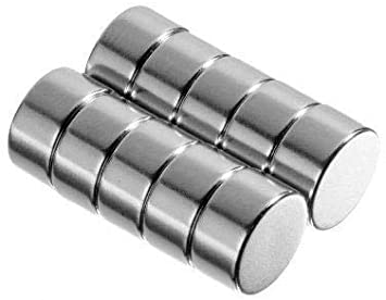 Disc Magnets Cylinder 1/2x1/4 12x6 - Round Strong Magnet Sticker Fastener Pins Holder (10 Pack)