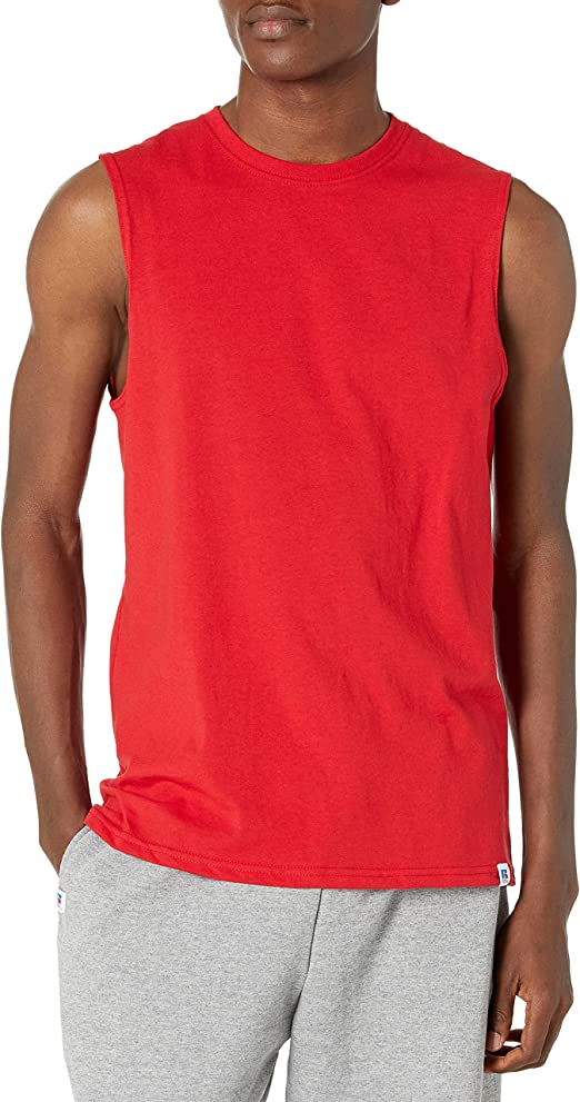 Russell Athletic Mens Cotton Performance Sleeveless Muscle T-Shirt
