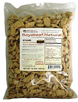 Betta Foods Soyabeaf Natural Chunks (Unflavored TVP), 16-ounce Bag