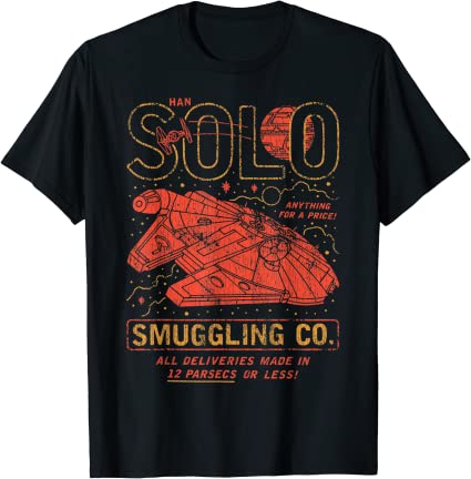 Star Wars Han Solo Smuggling Co. Poster T-Shirt