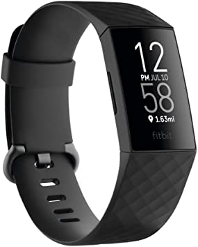 Fitbit Charge 4 Fitness and Activity Tracker with Built-in GPS, Heart Rate, Sleep & Swim Tracking, Black, Black, One Size (S &L Bands Included)