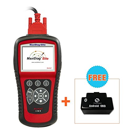 Autel OBD2 Code Reader MaxiDiag Elite MD802 All System Car Diagnostic Scan Tool for All Electronic Modules (Engine, Transmission, ABS, Airbag, and More), EPB, Oil Service Reset