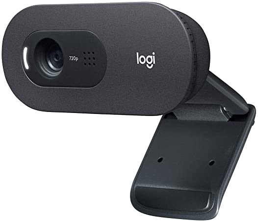 Logitech C505 HD USB Webcam - Black, HD 720p Video & A Long-Range Mic