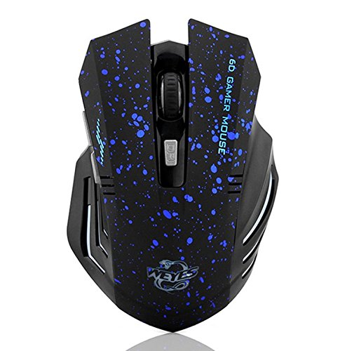 WEYES 6D 2000 DPI 2.4G Wireless Expert Gaming Mouse Mice Backlight 929 Blue