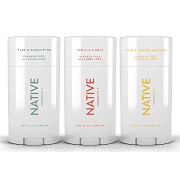 Native Deodorant - Natural Deodorant - 3 Pack Seasonal - Vegan & Cruelty Free - Free of Aluminum, Parabens & Sulfates - Aloe & Eucalyptus, Vanilla & Rose, Yuzu & Orange