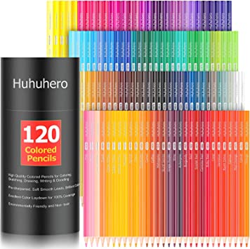 120-Colored Pencils for Adult Coloring Books, Soft Core Assorted Color Pencils for Drawing Sketching Shading, Pro Art Kit Craft Supplies Coloring Pencils Set for Artists, Gifts for Kids Teens