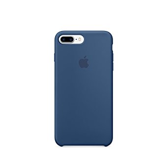 Optimal shield Soft Leather Apple Silicone Case Cover for Apple iPhone 7plus (5.5inch) Boxed- Retail Packaging (Ocean Blue)