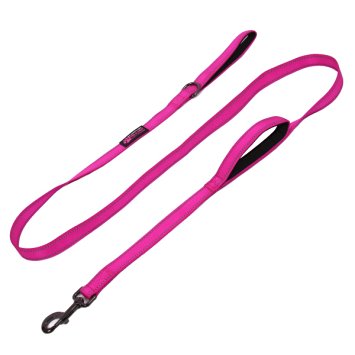 Max and Neo™ Double Handle Traffic Dog Leash Reflective - We Donate a Leash to a Dog Rescue for Every Leash Sold