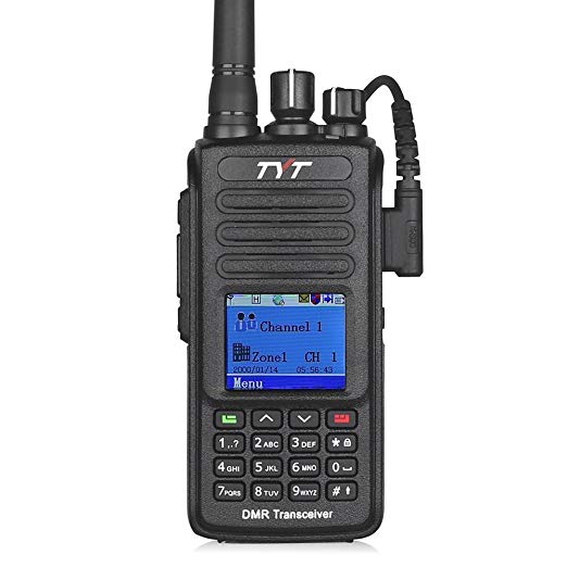 TYT Upgraded MD-390 VHF DMR Digital Radio with GPS Waterproof Dustproof IP67 Walkie Talkie Transceiver Two-Way Radio, Compatible with Mototrbo, with 2 Antenna