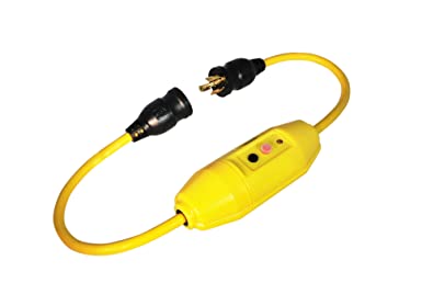 Tower Manufacturing 30396003-08 Manual-Reset 20 AMP Inline GFCI Cord, 3 Feet, Yellow