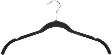 Home-it 50 Pack Shirt and dress Clothes Hangers Black Velvet Hangers High quality Clothes Hanger Ultra Thin No Slip neck hook swivel