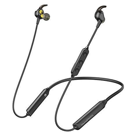 SoundPEATS Engine Bluetooth Headphone, Wireless Neckband in-Ear Earbuds, Dual Dynamic Driver Magnetic Earphone(IPX6 Sweatproof, 13Hours Playtime, CVC 6.0)-Mic Upgrade V2.0