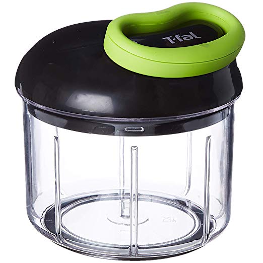 T-fal 84020 Hand-Powered Rapid Food Chopper with Patented Independent Blades, 3.8 Cups, Green