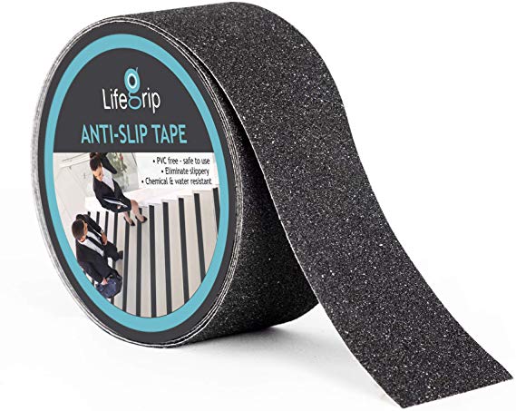 Anti Slip Traction Tape, 2 Inch x 15 Foot - Best Grip, Friction, Abrasive Adhesive for Stairs, Tread Step, Indoor, Outdoor (Tape, 2" X 15')