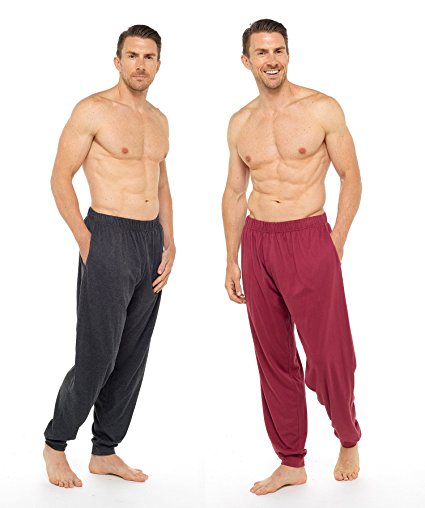 CComfort Mens Lounge Wear Pants With Cuffed Bottoms or Lounge Shorts – Soft, Cosy & Comfy Nightwear Trousers 100% Cotton - Mens Pyjama Bottoms Jogger Lounge Pants - Perfect Gift For him