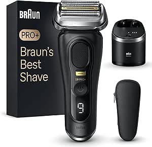 Braun Series 9 PRO  9560cc, Rasoir Électrique Pour Homme, 5 Éléments De Rasage, Tondeuse De Précision Intégrée, Station SmartCare, Étanche, 60 Min D'autonomie, Fabriqué En Allemagne, Noir