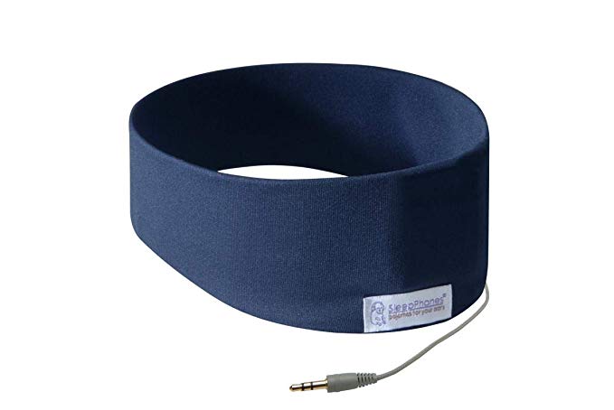 AcousticSheep SleepPhones Wired v.6 Portable Headband Sleep Headphones - Comfortable for Sleeping, Travel, Yoga, Meditating, Relaxing and ASMR. Breeze, Royal Blue, Medium (fits most)
