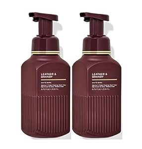 Bath and Body Works Gentle Foaming Hand Soap 8.75 Ounce 2-Pack (Leather & Brandy)