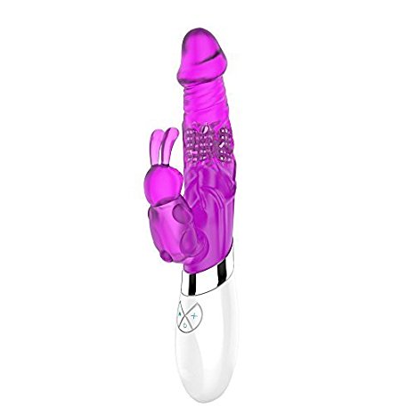 oneisall Silicone 6-speed Orgasm Rotating Vibration Masturbation Toys Dildo Massager for Female, purple