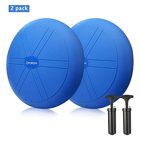 CPOKOH Balance Cushions,Wobble Cushion,Balance Disc,Wobble Seat,35cm Air Stability Core Trainer,Balance Boards,Fitness Stability Pad