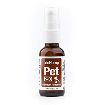 Irie Hemp Pet Blend Tinctures - Full Spectrum Hemp Extract for Pet and Animal, Calming Pain Relief - Sustainably Grown, Non-GMO, Organic Ingredients - 1.08 Fl oz/32ml (250mg)
