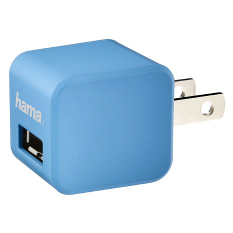 Hama 12Watt24 Amp Home and Travel Charger with SafeCharge Technology Blue