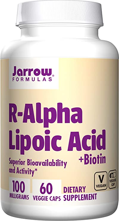 Jarrow Formulas R-Alpha Lipoic Acid, Supports Energy, Cardio Vascular Health, 100 mg, 60 Caps