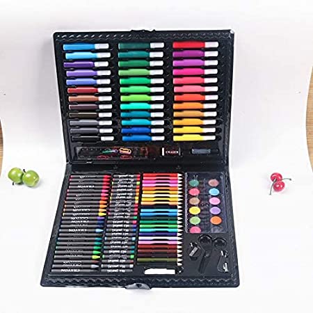 TONY STARK Professional Color Pencil Child Drawing Set, Painting Set Colored Pencils for Children Art Supplies for Kids , Art Set for Drawing Painting and More with Portable Art Box, Sketch Pen, Coloring Best Gift for Kids (Drawing set 150Pcs ,Black)
