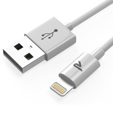 Apple MFi Certified Rampow Lightning to USB Cable - LIFETIME WARRANTY - Ultra Compact Connector Head for iPhone 5  5s  5c  6  6s  6 plus  6s plus  SE iPad Pro  Air Air 2  mini2  mini3  4th Gen iPod Nano 7th Gen - iOS 93 - 33ft 1m - White