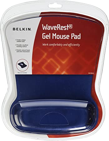 Belkin WaveRest Ergonomic Gel Mouse Pad with Wrist Support (Blue) (F8E262-BLU)