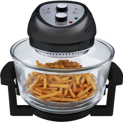 Big Boss 1300-Watt Oil-Less Fryer, 16-Quart, Black