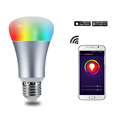 WiFi Smart LED Light Bulbs Smartphone Controlled Wireless Remote Control Wifi LED Light Dimmable Colorful Night LED Light Bulb Party Wifi Bulb Compatible with IOS Android APP No Hub Required