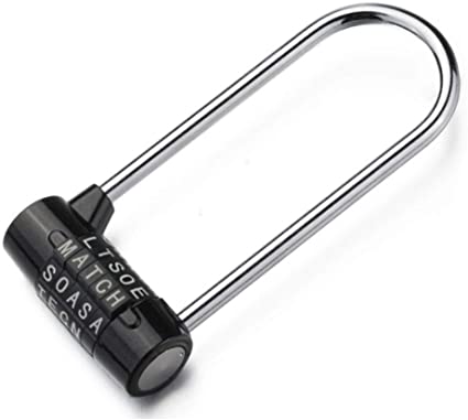 Gym locker lock, five-letter combination lock, 5-digit combination lock, kitchen cabinet lock, U-shaped lock, long beam lock, door handle, bicycle, school, safety padlock, sports locker, fence, storag