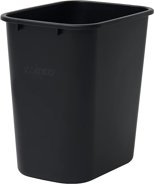 Superior Popcorn Company PWR-28K Waste Basket, 7 Gallon, Black