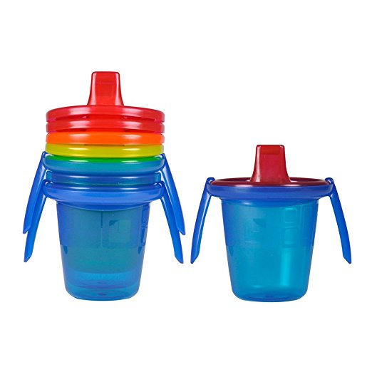 The First Years Take & Toss Spill-Proof Sippy Cups with Removable Handles, 7 Ounce, 4 Pack