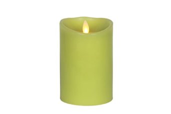 GKI/Bethlehem Lighting Luminara Wax Candle, 3.5 by 5-Inch, Light Green